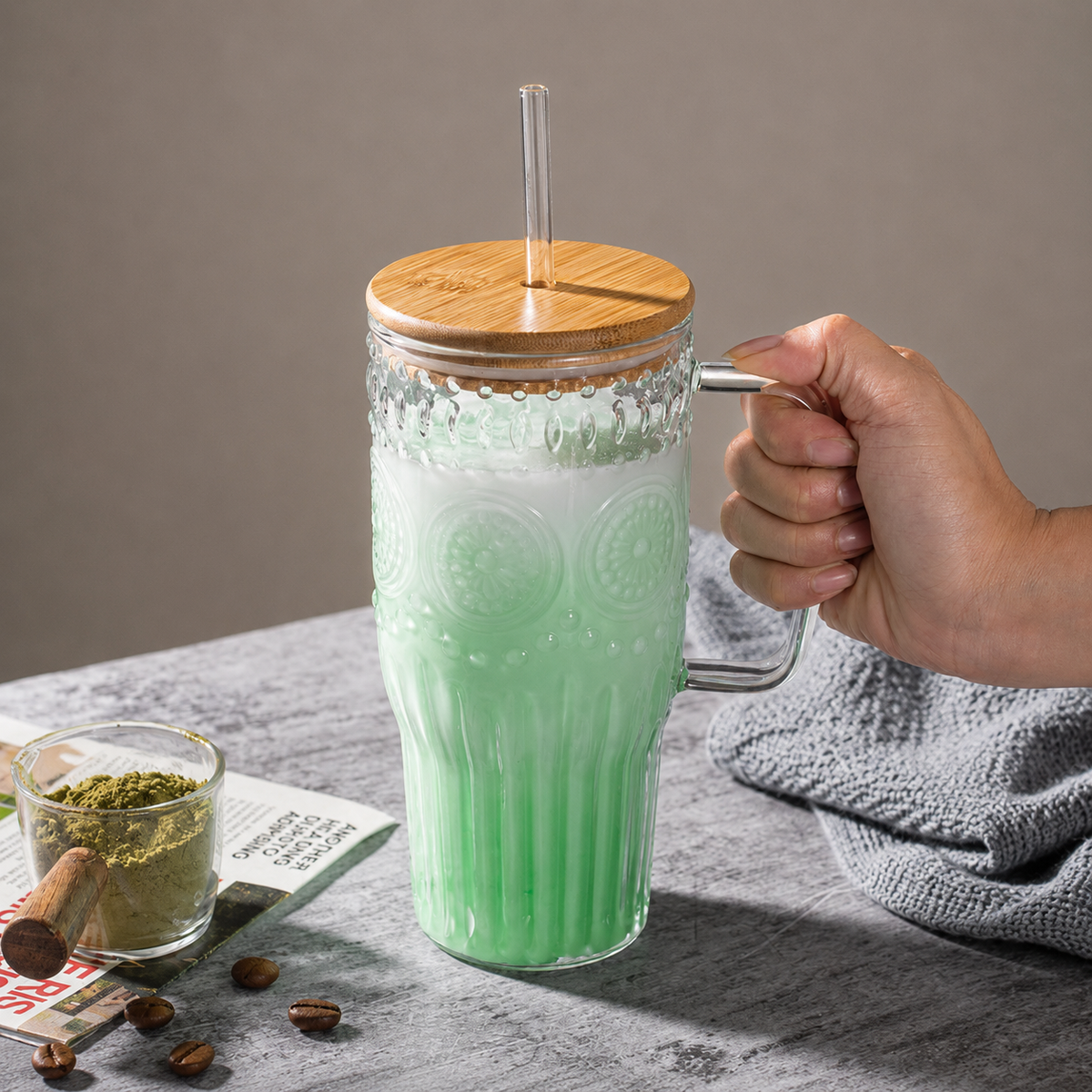 Highland Crafters 32 Oz Vintage Glass Tumbler