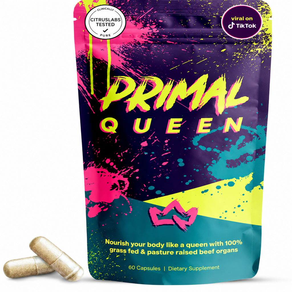 Primal Queen Female-Optimized Beef Organ Superfood Supplement - 100% Grass Fed, Pasture Raised Cattle - Balance Hormones, Energy