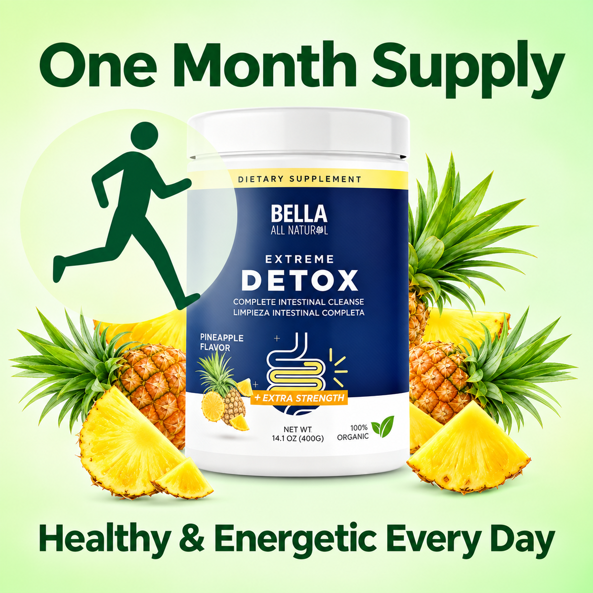 Pineapple Extreme Detox Powder – Supports Sleep Balance, Deep Detox & Skin Radiance | All-Natural Cleanse Supplement