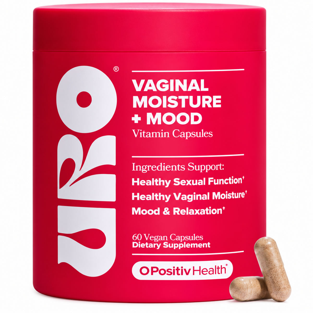 O Positiv URO Vaginal Moisture & Mood Formulated to Support Vaginal Moisture, Mood & Relaxation  -30 Servings