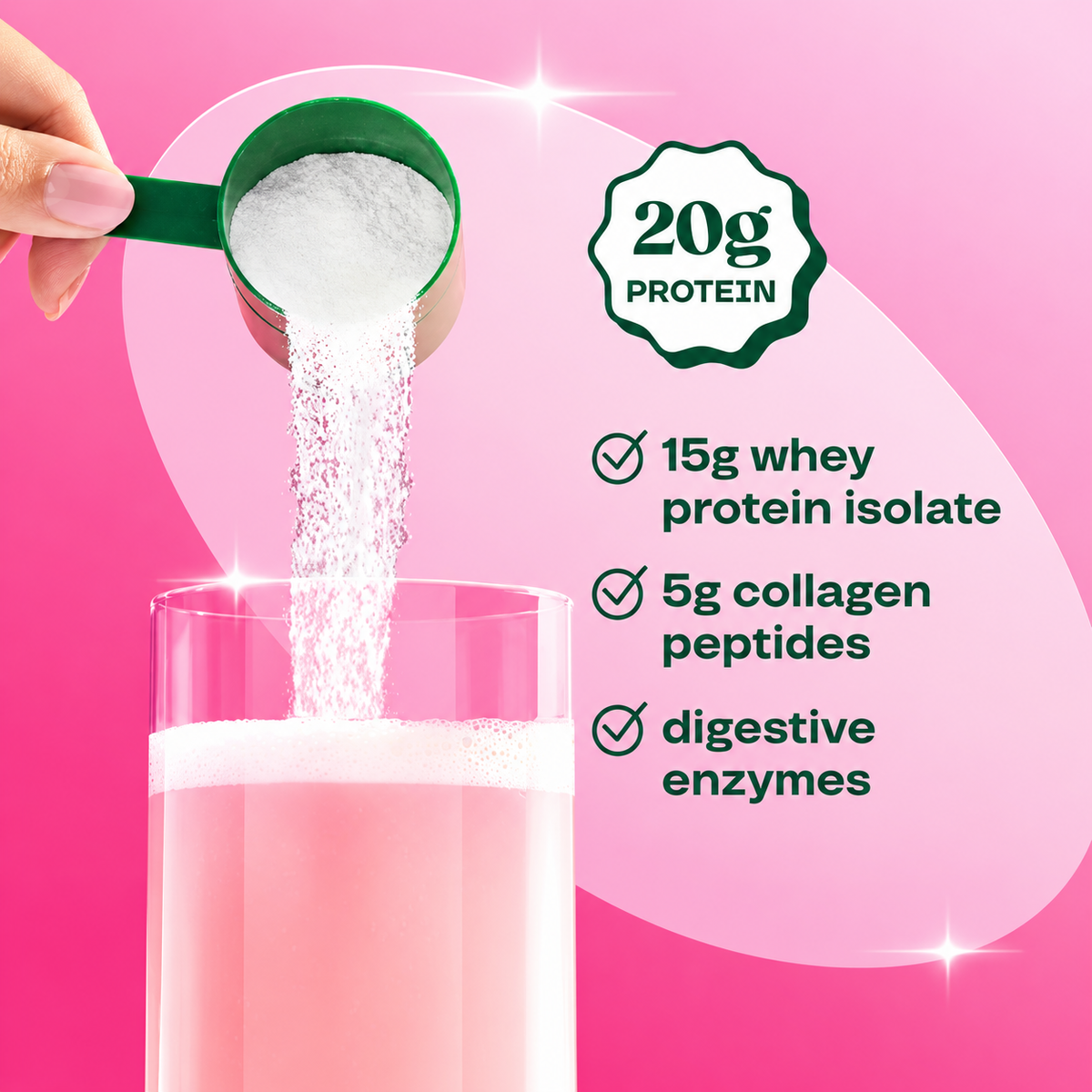 Bloom Nutrition Clear Protein - Clear Whey + Collagen Protein Blend | 20g Protein, 90 Calories, 0g Sugar, Light & uct Refreshing Fruity Drink | Protein for Women