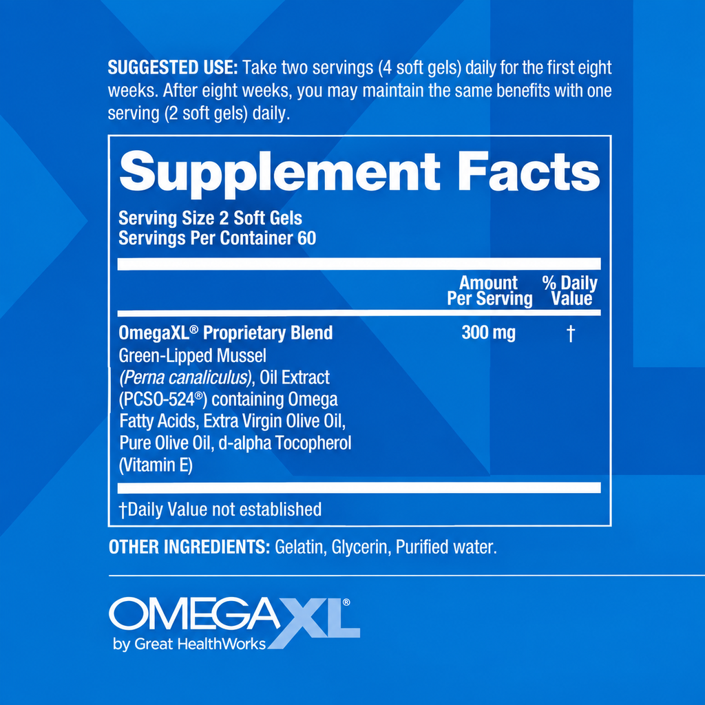 3pk Omega XL 120 Capsules Green Lipped Mussel Omega-3 Joint Relief New