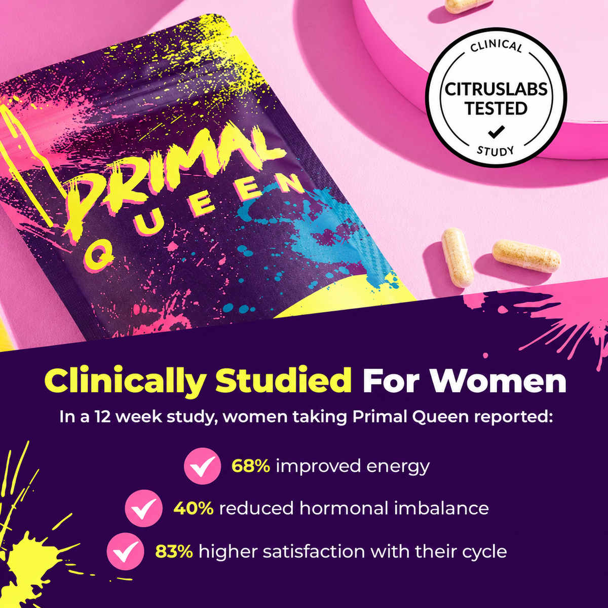 Primal Queen Female-Optimized Beef Organ Superfood Supplement - 100% Grass Fed, Pasture Raised Cattle - Balance Hormones, Energy