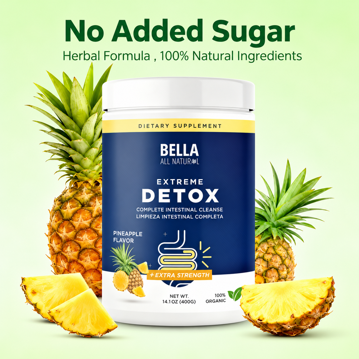 Pineapple Extreme Detox Powder – Supports Sleep Balance, Deep Detox & Skin Radiance | All-Natural Cleanse Supplement