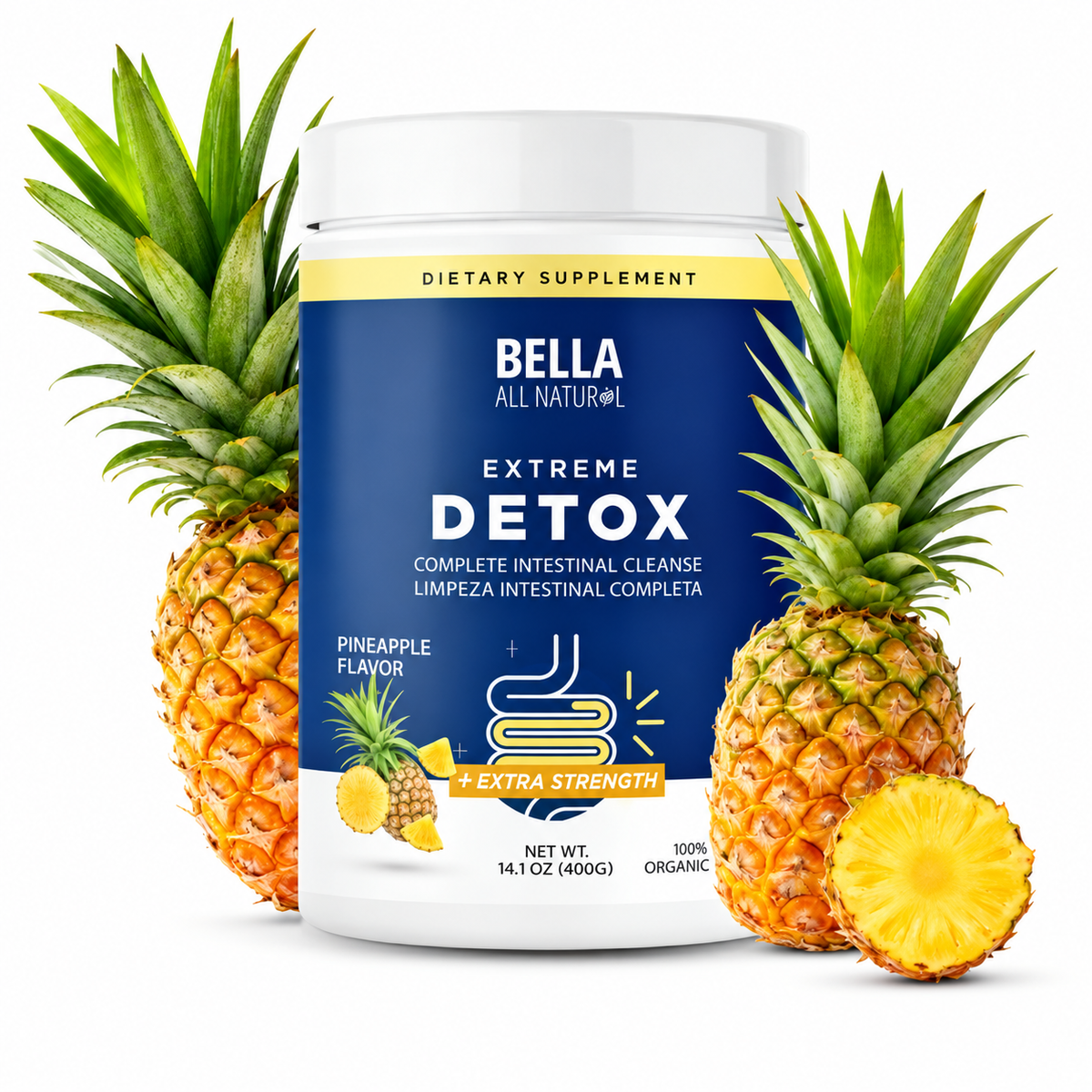 Pineapple Extreme Detox Powder – Supports Sleep Balance, Deep Detox & Skin Radiance | All-Natural Cleanse Supplement