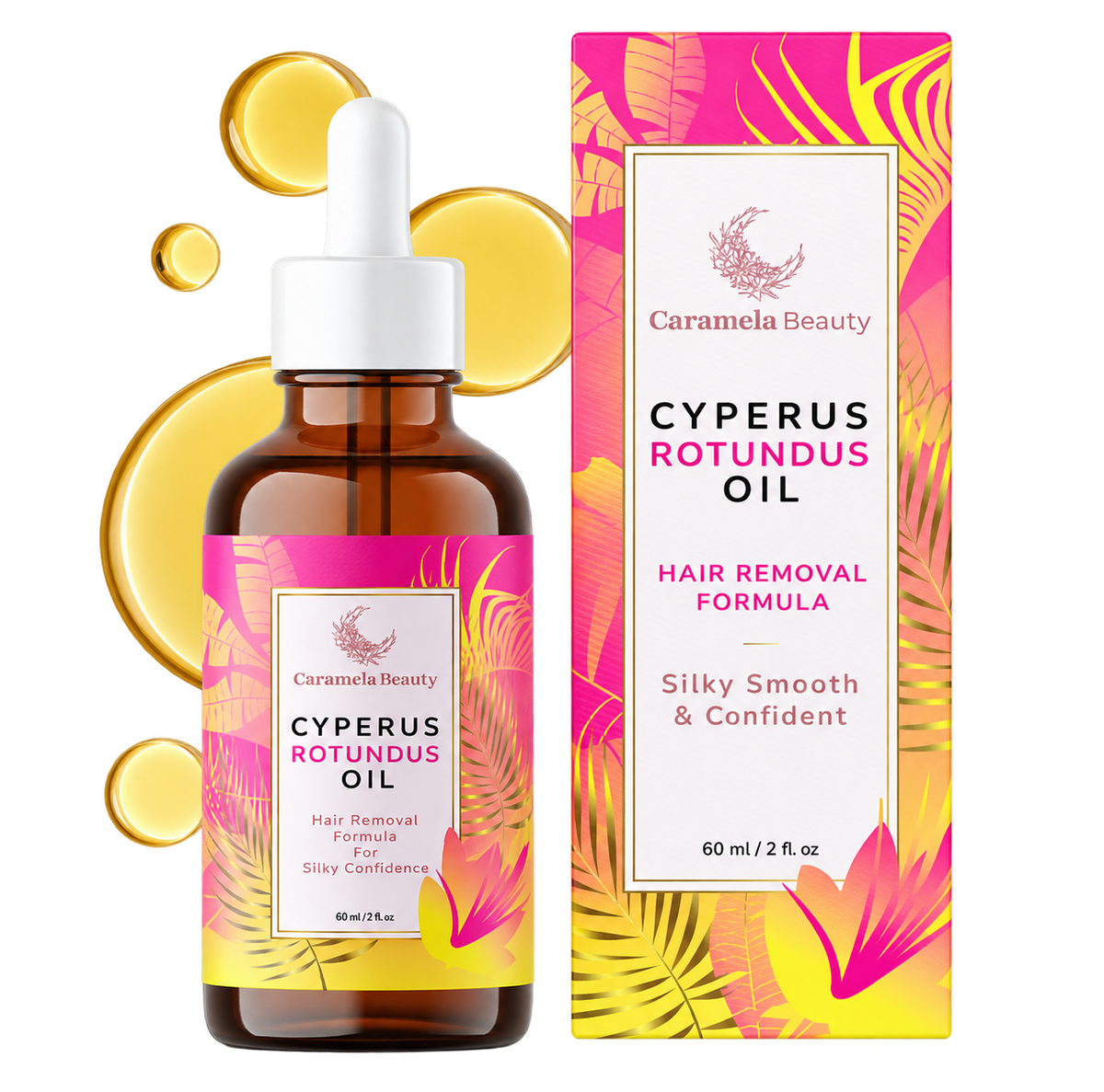 Cyperus Rotundus Oil - 60ml Natural Cyperus Rotundus Oil For Hair Removal, Moisturizing & Soothing Cyperus Oil For Reducing Body Hair Growth, Hair Removal Oil Ideal for All Skin Types