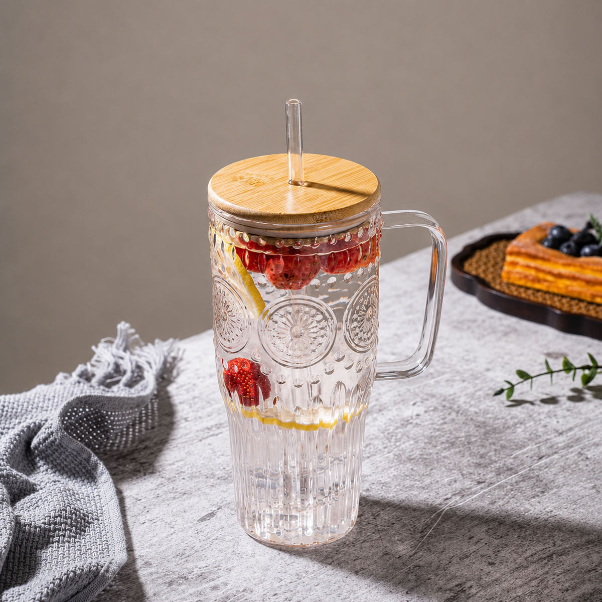 Highland Crafters 32 Oz Vintage Glass Tumbler
