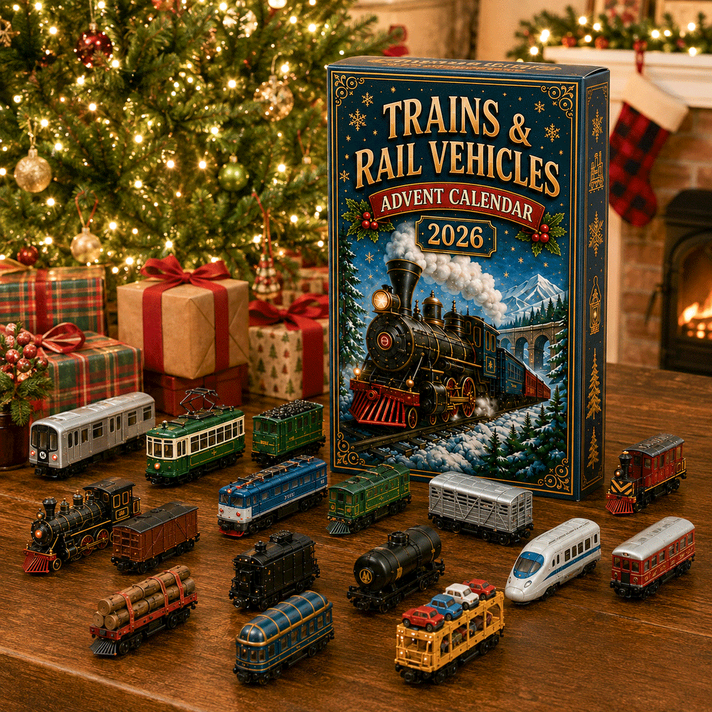 🚩 Trains & Rail Vehicles Advent Calendar 2026 – 24 Days of Railway Surprises