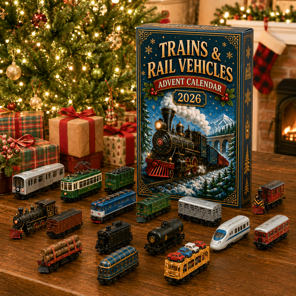 🚂 Trains & Rail Vehicles Advent Calendar 2026 – 24 Days of Railway Surprises