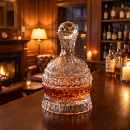 Highland Crafters 1.6L Rotating Crystal Decanter