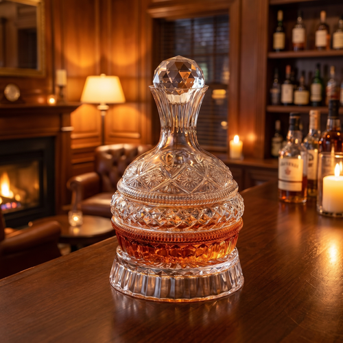 Highland Crafters 1.6L Rotating Crystal Decanter