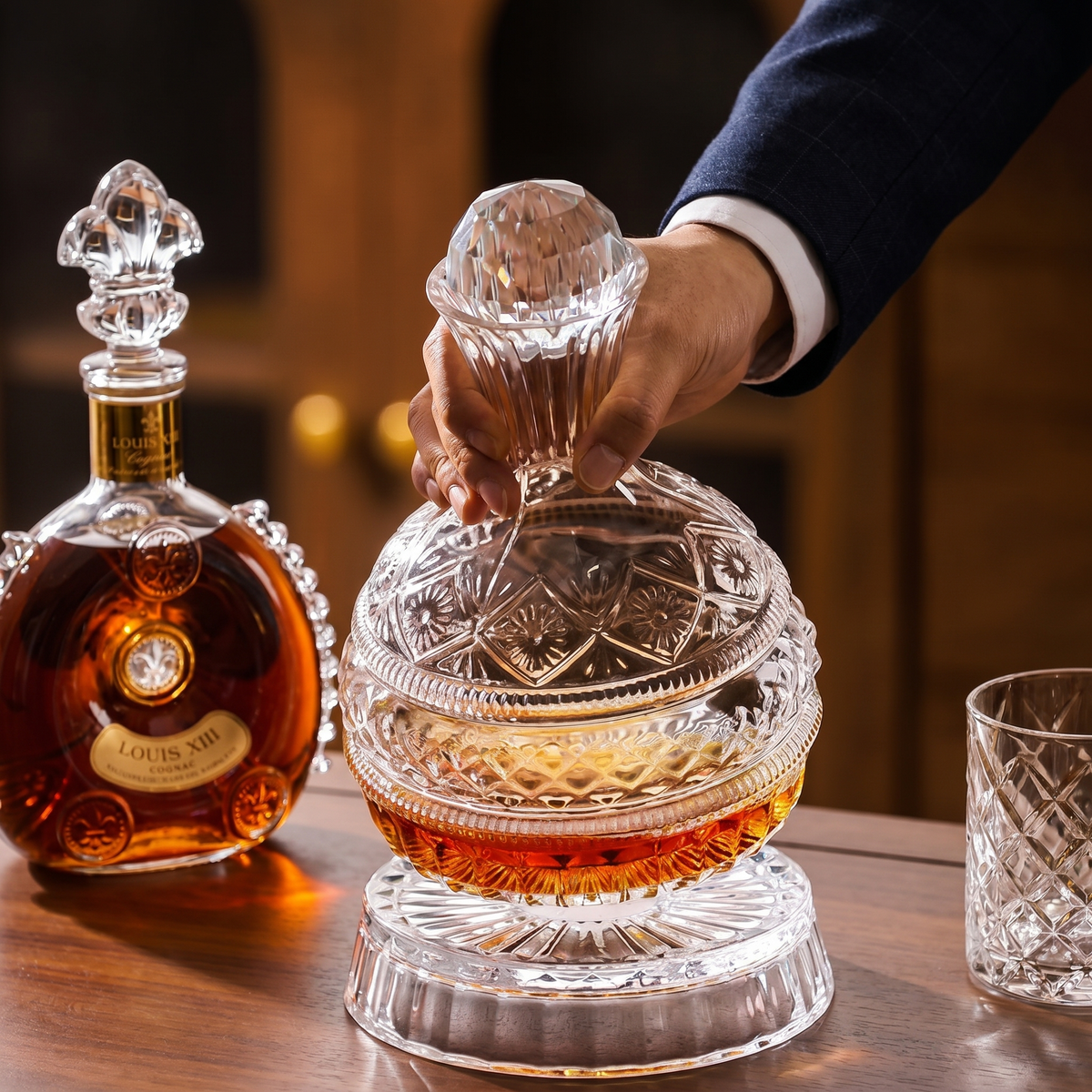 Highland Crafters 1.6L Rotating Crystal Decanter